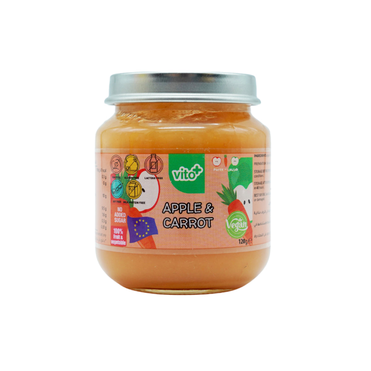 Vito+ Baby Apple & Carrot Puree for 120G